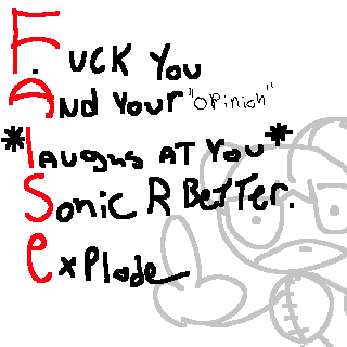 Tails doll flipping off (with text)